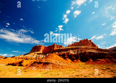 Capitol Reef National Park is a United States National Park, in south-central Utah. Stock Photo