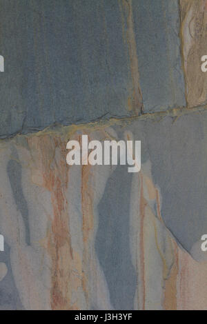 close up pattern of decorative stone wall surface Stock Photo