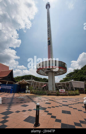 The Menara Taming Sari gyro tower, Malacca, Malaysia Stock Photo