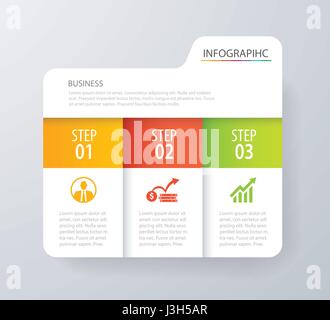 Infographic tab index design vector and marketing template business. Can be used for workflow layout, diagram, annual report, web design. Business con Stock Vector
