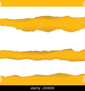 ripped paper and transparent background with space. Stock Vector