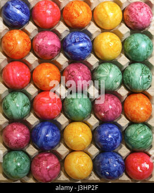 Germany, Cologne, colored Easter eggs. Stock Photo