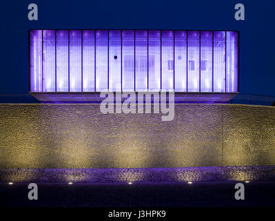 Europe, Germany, Cologne, flood pumping station at the river Rhine in the district Bayenthal Stock Photo