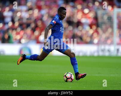 AHMED MUSA OF LEICESTER CITY LEICESTER CITY V MANCHESTER UN WEMBLEY STADIUM LONDON ENGLAND 07 August 2016 Stock Photo