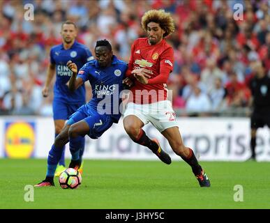 MAROUANE FELLAINI OF MANCHESTE LEICESTER CITY V MANCHESTER UN WEMBLEY STADIUM LONDON ENGLAND 07 August 2016 Stock Photo