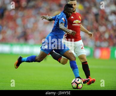 AHMED MUSA OF LEICESTER CITY LEICESTER CITY V MANCHESTER UN WEMBLEY STADIUM LONDON ENGLAND 07 August 2016 Stock Photo