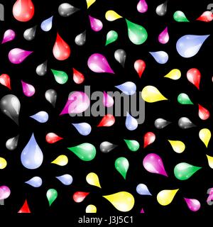 Colorful Drops Seamless Pattern Stock Vector