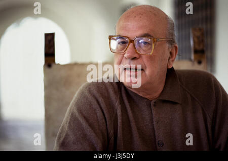 Bettino Craxi, former Prime Minister of Italy, at his villa in Hammamet, Tunisia, where he fled in 1994, to escape sentencing in Italy for corruption crimes.  Craxi died on 19 January 2000 in Tunisia due to complications from diabetes. Stock Photo