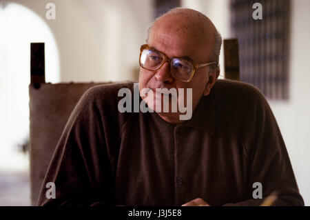 Bettino Craxi, former Prime Minister of Italy, at his villa in Hammamet, Tunisia, where he fled in 1994, to escape sentencing in Italy for corruption crimes.  Craxi died on 19 January 2000 in Tunisia due to complications from diabetes. Stock Photo