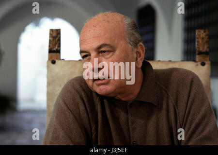 Bettino Craxi, former Prime Minister of Italy, at his villa in Hammamet, Tunisia, where he fled in 1994, to escape sentencing in Italy for corruption crimes.  Craxi died on 19 January 2000 in Tunisia due to complications from diabetes. Stock Photo