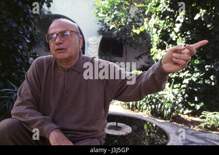 Bettino Craxi, former Prime Minister of Italy, at his villa in Hammamet, Tunisia, where he fled in 1994, to escape sentencing in Italy for corruption crimes.  Craxi died on 19 January 2000 in Tunisia due to complications from diabetes. Stock Photo