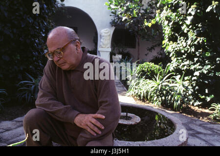 Bettino Craxi, former Prime Minister of Italy, at his villa in Hammamet, Tunisia, where he fled in 1994, to escape sentencing in Italy for corruption crimes.  Craxi died on 19 January 2000 in Tunisia due to complications from diabetes. Stock Photo