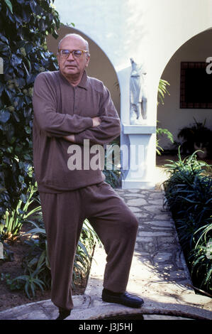 Bettino Craxi, former Prime Minister of Italy, at his villa in Hammamet, Tunisia, where he fled in 1994, to escape sentencing in Italy for corruption crimes.  Craxi died on 19 January 2000 in Tunisia due to complications from diabetes. Stock Photo