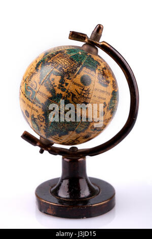 Antique globe on stand Stock Photo - Alamy