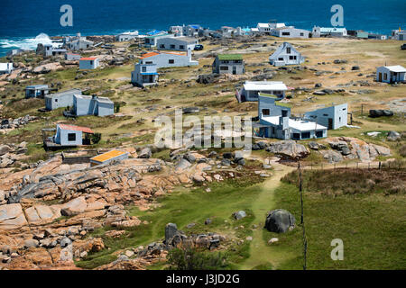 Hippie houses in Cabo Polonio, Rocha, Uruguay Stock Photo