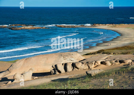 Beach and walking way from Cabo Polonio to Barra de Valizas, Rocha Department, Uruguay. Stock Photo