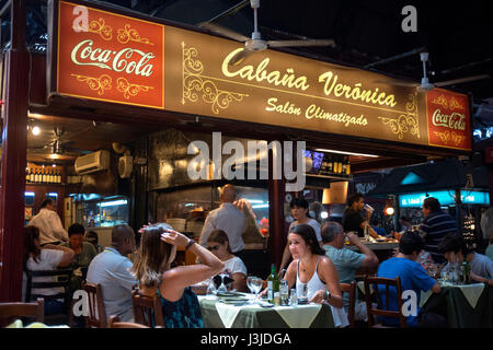 Cabaña Veronica, restaurant port indoor market Montevideo Uruguay Stock Photo