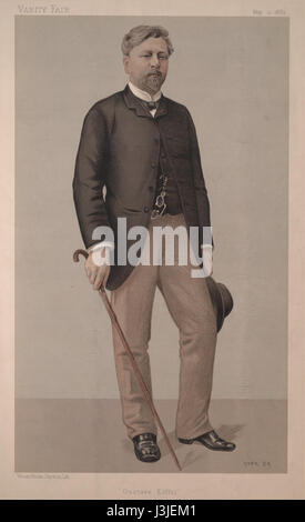 This 1889 illustration of Gustave Eiffel in Vanity Fair captures the ...
