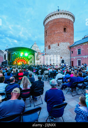 Poland, Lublin Voivodeship, City of Lublin, Old Town, Concert in the castle during Jagiellonian Fair Stock Photo