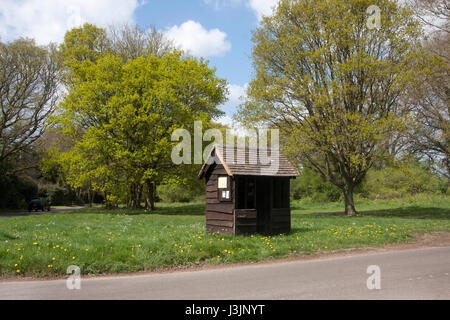 rural bus stop in Lynchmere, Haslemere, Surrey Stock Photo