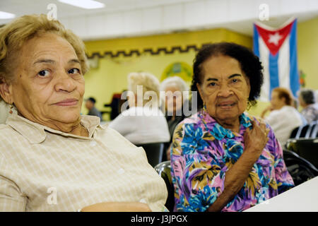 Miami Florida,Allapattah Community Center,centre,low income low income,seniors,press conference event,claim economic stimulus payment,Hispanic Latin L Stock Photo