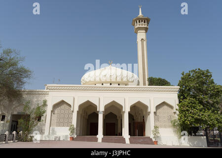 Alfarooq mosque or Al Farooq masjid. Located in Al Fahidi Historical Neighborhood (Al Bastakiya) Stock Photo