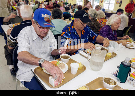 Miami Florida,Allapattah Community Center,centre,low income low income,seniors,free lunch,Hispanic Latin Latino ethnic immigrant immigrants minority,s Stock Photo