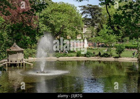 Panoramic view of the Jardin Royal, Haute Garonne, Toulous city, France, Europe. Stock Photo