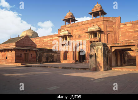 Royal palace at Fatehpur Sikri built by Mughal emperor Akbar as residence for queen Jodha Bai. Fatehpur Sikri is a UNESCO World heritage site. Stock Photo