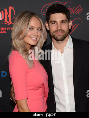 Melissa Ordway and  Justin Gaston arrives at the 44th Annual Daytime Emmy Awards Nominee Reception at The Hollywood Museum on April 26th in Hollywood. Stock Photo