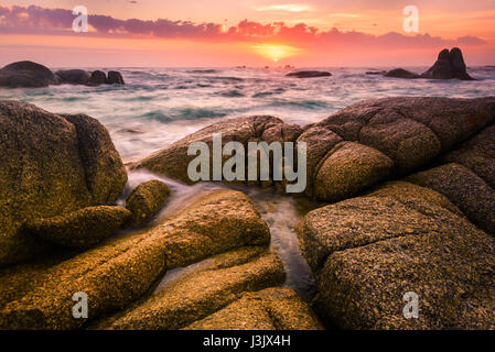 Deep Creek (Picnic Rocks) at Mount William National Park, Bay of Fires, Tasmania Stock Photo