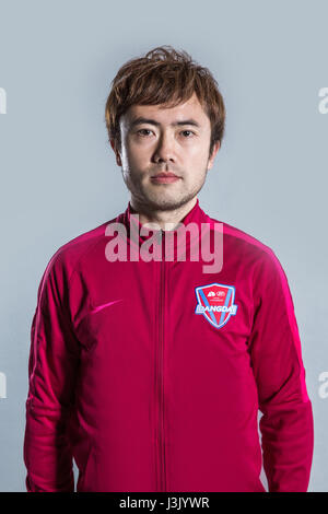 Portrait of Chinese soccer player Liu Yu of Chongqing Dangdai Lifan F.C. for the 2017 Chinese Football Association Super League, in Chongqing, China, 23 February 2017. Stock Photo