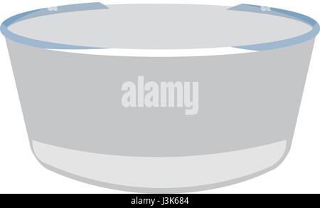 glass bowl kitchen utensil design Stock Vector