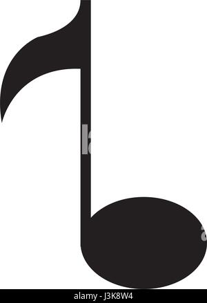 pictogram note music sound image Stock Vector