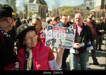 Pegida Demonstration in The Hague, The Netherlands Stock Photo