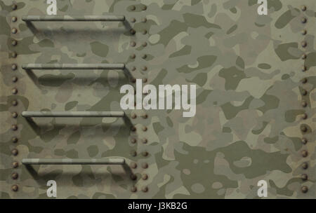 Military background with camouflage and ladder 3d illustration Stock Photo