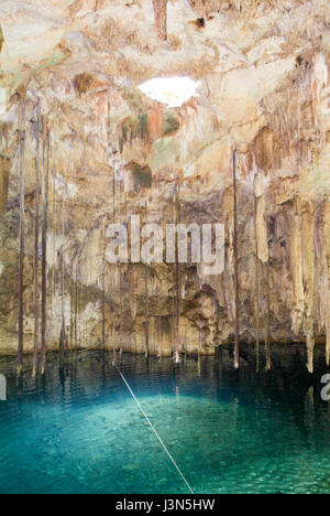 Cenote Samula is 7 km from center of town Valladolid in Yucatan peninsula, Mexico. Stock Photo