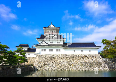 Toyama castle with blue sky Stock Photo