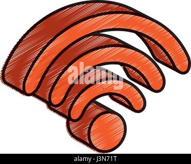 wifi signal isometric icon Stock Vector