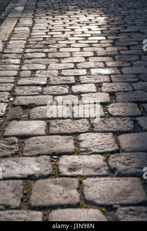 Cobblestone, Ansbach, central Franconia, Franconia, bavaria, Germany Stock Photo