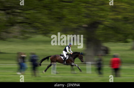 Australia's Christopher Burton on Graf Liberty during the cross country phase on day four of the 2017 Badminton Horse Trials. Stock Photo