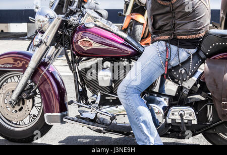 Harley Davidson owners rally in Spain Stock Photo