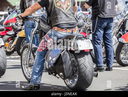 Harley Davidson owners rally in Spain Stock Photo