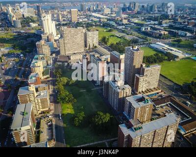 Johannesburg. 4th May, 2017. Photo taken on May 4, 2017 shows an aerial view of Durban, KwaZulu-Natal Province, South Africa. Credit: Zhai Jianlan/Xinhua/Alamy Live News Stock Photo