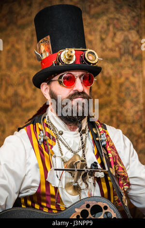 New York, USA. 6th May 2017. The Steampunk World’s Fair is the world’s largest Steampunk event, and it welcomes EVERYONE, from the most experienced to the curious. Credit: Jim DeLillo/Alamy Live News Stock Photo