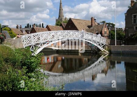 Chinese Bridge, Godmanchester, Cambridgeshire, Bridge was originally erected in 1827.  Designed by James Gallier it has been rebuilt at least twice, a Stock Photo