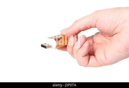 Hand holding USB Stock Photo
