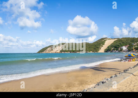 Ponta Negra Beach and Morro do Careca - Natal, Rio Grande do Norte, Brazil Stock Photo