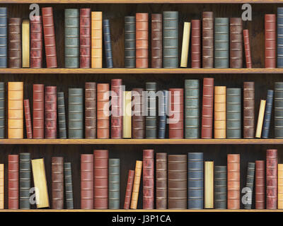 Illustration Seamless Texture with Books on Bookshelves, Flat Minimal ...