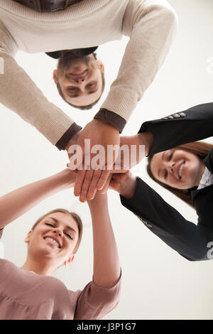 Building successful team concept, business partnership, teamwork Stock Photo